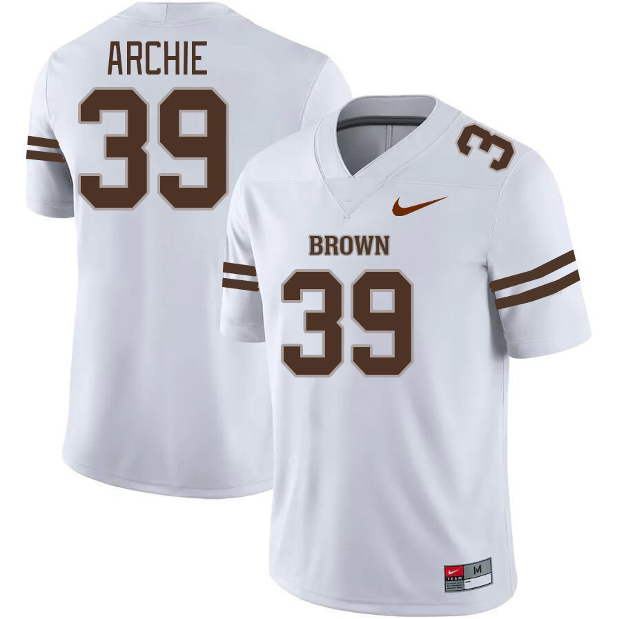 Men-Youth #39 Elias Archie 2023 Brown Bears College Football Jerseys Stitched-White